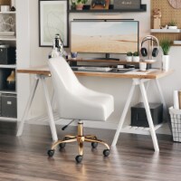 Madelaine Office Chair white, gold
