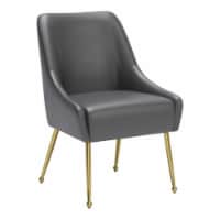 Maxine Dining Chair gray & gold