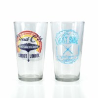Star Wars Pint Glass Set | Lando's Lounge & Jedi Gym Pint Glasses | Set Of 2