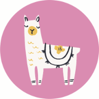 PopSockets Llama Glama PopGrip - Pink/White Perspective: Main