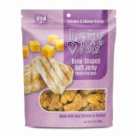 Loving Pets 842982083028 6 oz Bone-Shapped Soft Jerky Chicken & Cheese Dog Treat
