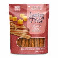 Loving Pets 842982083059 6 oz Soft Jerky Sticks Dog Treat Chicken, Bacon & Cheese