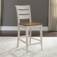Ladder Back Counter Chair in White - Liberty Furniture