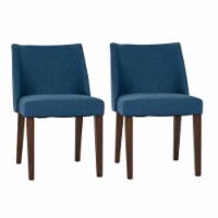 Space Savers Medium Brown Nido Chair - Blue  (RTA)-Set of 2