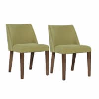 Space Savers Medium Brown Nido Chair - Green  (RTA)-Set of 2