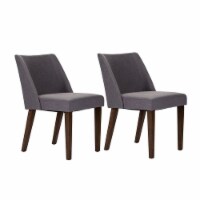 Space Savers Medium Brown Nido Chair - Grey  (RTA)-Set of 2