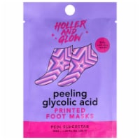 Holler and Glow™ Pedi Supuerstar Peeling Glycolic Foot Masks Perspective: Main