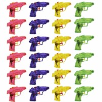 24 Pack Mini Plastic Water Squirt Guns Toys in Assorted Colors, for Kids Party, Ages 3 and Up
