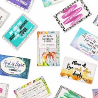 Bible Verse Cards, Scripture Quotes Inspirational Prayer Cards (3.3 x 2.1 In, 40-Pack)