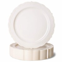 7.5 White Disposable Plastic Plates Salad Dessert 