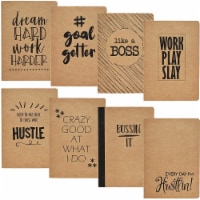 5.4x8.3 Kraft Lined Pages 2 Pack Inspirational Faux Leather Notebook Journal 