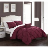 3 or 4 Piece Whitley Pinch Pleated, ruffled and pleated complete Duvet Cover Set Shams and