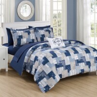Dei 8 or 6 Piece Reversible Comforter Set Patchwork Bohemian Paisley Print Design Bed in a