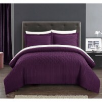 Jazmaine 3 or 2 Piece Comforter Set Embossed Embroidered Quilted Geometric Vine Pattern