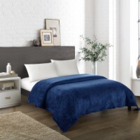 Savaya  1 Piece Blanket Ultra Soft Fleece Microplush navy king