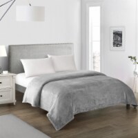 Savaya  1 Piece Blanket Ultra Soft Fleece Microplush grey full/queen