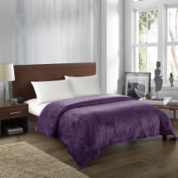 Savaya  1 Piece Blanket Ultra Soft Fleece Microplush plum full/queen