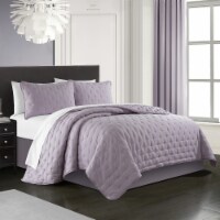 Chylar 3 Piece Quilt Set Tufted Cross Stitched Design Bedding - Pillow Shams Included