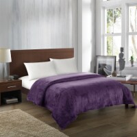 Savaya 1 Piece Blanket Ultra Soft Fleece Microplush plum twin