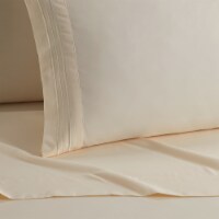 NY&C Home Lain 4 or 3 Piece Sheet Set Super Soft Stripe Embroidered beige king