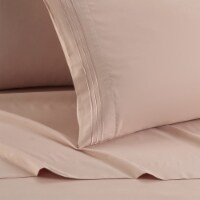 NY&C Home Lain 4 or 3 Piece Sheet Set Super Soft Stripe Embroidered rose king