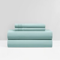 NY&C Home Lain 4 or 3 Piece Sheet Set Super Soft Stripe Embroidered blue twin extra-long