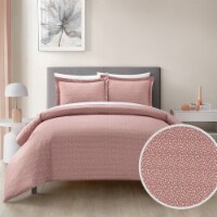 Byron 2 or 3 Piece Duvet Cover Set Contemporary Solid Color Shell blush queen