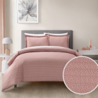 Byron 2 or 3 Piece Duvet Cover Set Contemporary Solid Color Shell blush queen
