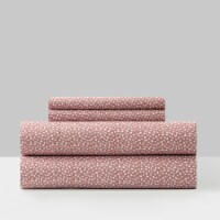 Dobe 3 or 4 Piece Sheet Set Solid Color With White Spots Animal Pattern Print Design blush