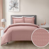 Byron 2 or 3 Piece Duvet Cover Set Contemporary Solid Color Shell blush twin