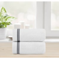 Chic Home Luxurious 2-Piece 100% Pure Turkish Cotton White Bath Sheet Towels, 34 x68 ,