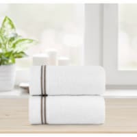 Chic Home Luxurious 2-Piece 100% Pure Turkish Cotton White Bath Sheet Towels, 34 x68 ,