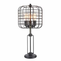 ORE International 26.5 inches Modern Metal Table Lamp in Powder Coated Black