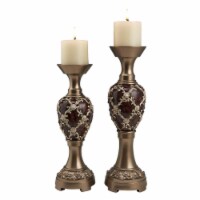 OK Lighting ORE-4298C 14 x 16 in. Curvae Stencils Candleholder - Set of 2