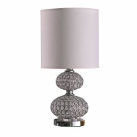 ORE International 24  Mod Crystal inspired Retro Table Lamp SilverMetal