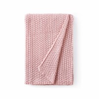 Cozy Potato™ Waffled Chunky Knit Throw Blanket - Silver Pink