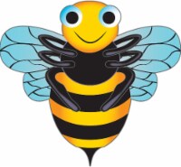 X Kites® Skybugs Bee Kite - Yellow/Black/Blue Perspective: Main