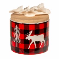 AmbiEscents Plaid Moose Ceramic Diffuser - Red/Black Perspective: Main
