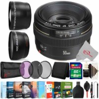 Canon Ef 50mm F/1.4 Usm Lens + 58mm Filter Kit Accessory Bundle