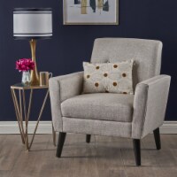 Sierra Mid Century Fabric Club Chair Beige