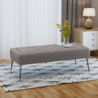 Zoe Tufted Fabric Ottoman Bench