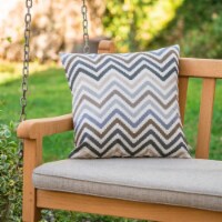 Kimpton Outdoor Zig Zag Striped Water Resistant Square Pillow single