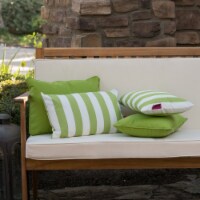 La Jolla Outdoor Water Resistant Rectangular Throw Pillows - Set of 4 Green/White - Jailhouse