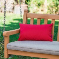 Coronado Outdoor Red Water Resistant Rectangular Throw Pillow coral set of 2