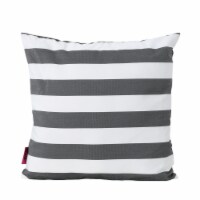 La Mesa Indoor Striped Water Resistant Square Throw Pillow brown/white single