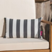 Coronado Outdoor Stripe Water Resistant Rectangular Throw Pillow blue/white single