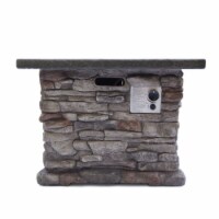 Stone Outdoor Natural Stone Finished Propane Fire Pit -- 40,000 BTU