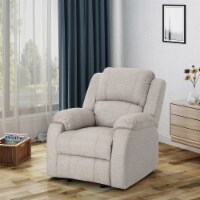 Scarlett Classic Fabric Gliding Recliner Chair Beige