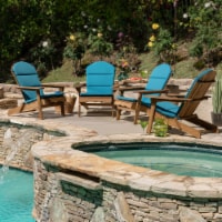 Terry Outdoor Adirondack Chair Cushion Dark Teal Set of 4