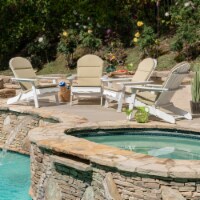 Terry Outdoor Adirondack Chair Cushion Khaki Set of 4